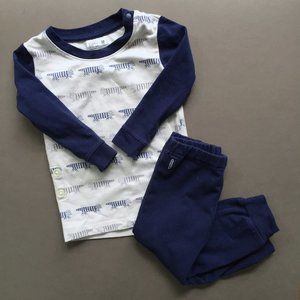2 Piece 12-18m Uniqlo Long Sleeve Tiger Pajama Set